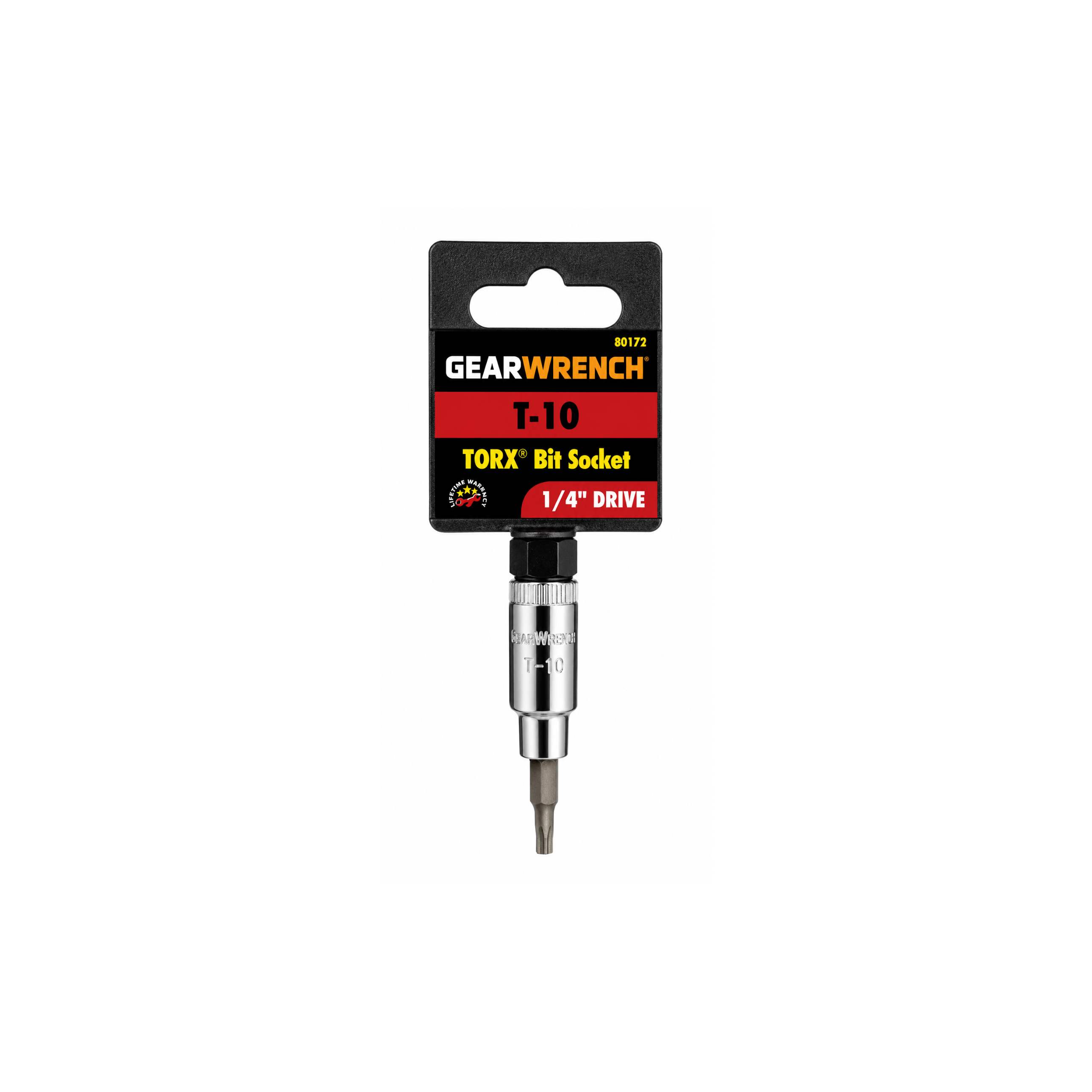 GEARWRENCH T10 Torx Bit Socket, 1/4" Drive (Model 80172)
