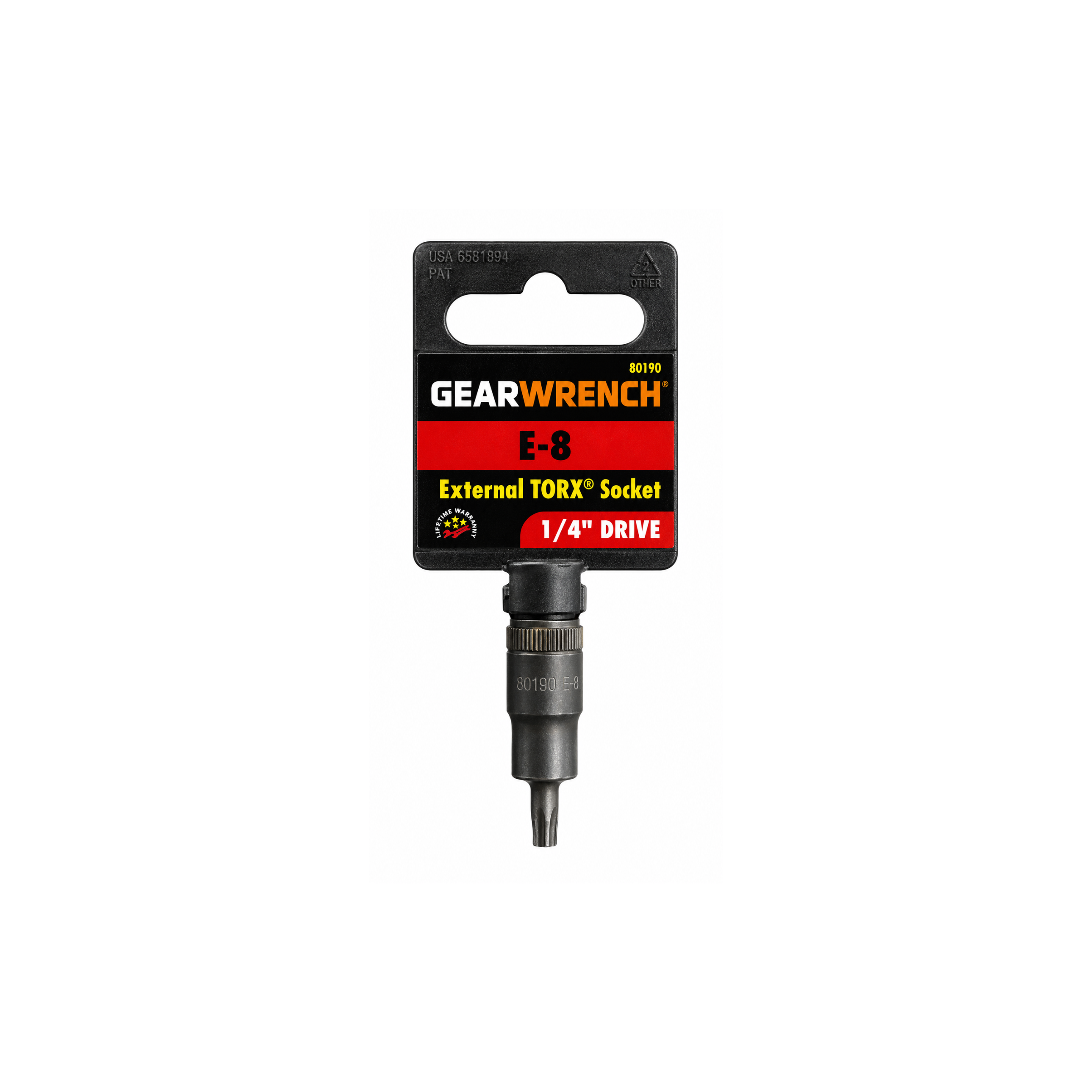 GEARWRENCH E-8 External TORX® Socket, 1/4" Drive (model 80190)
