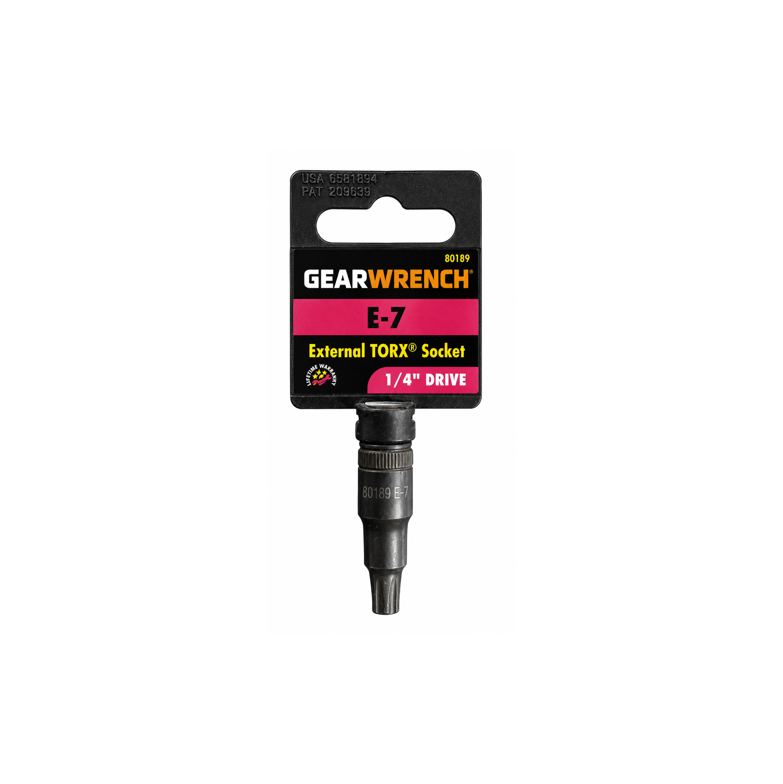 GEARWRENCH E-7 External TORX® Socket, 1/4" Drive (Model 80189)