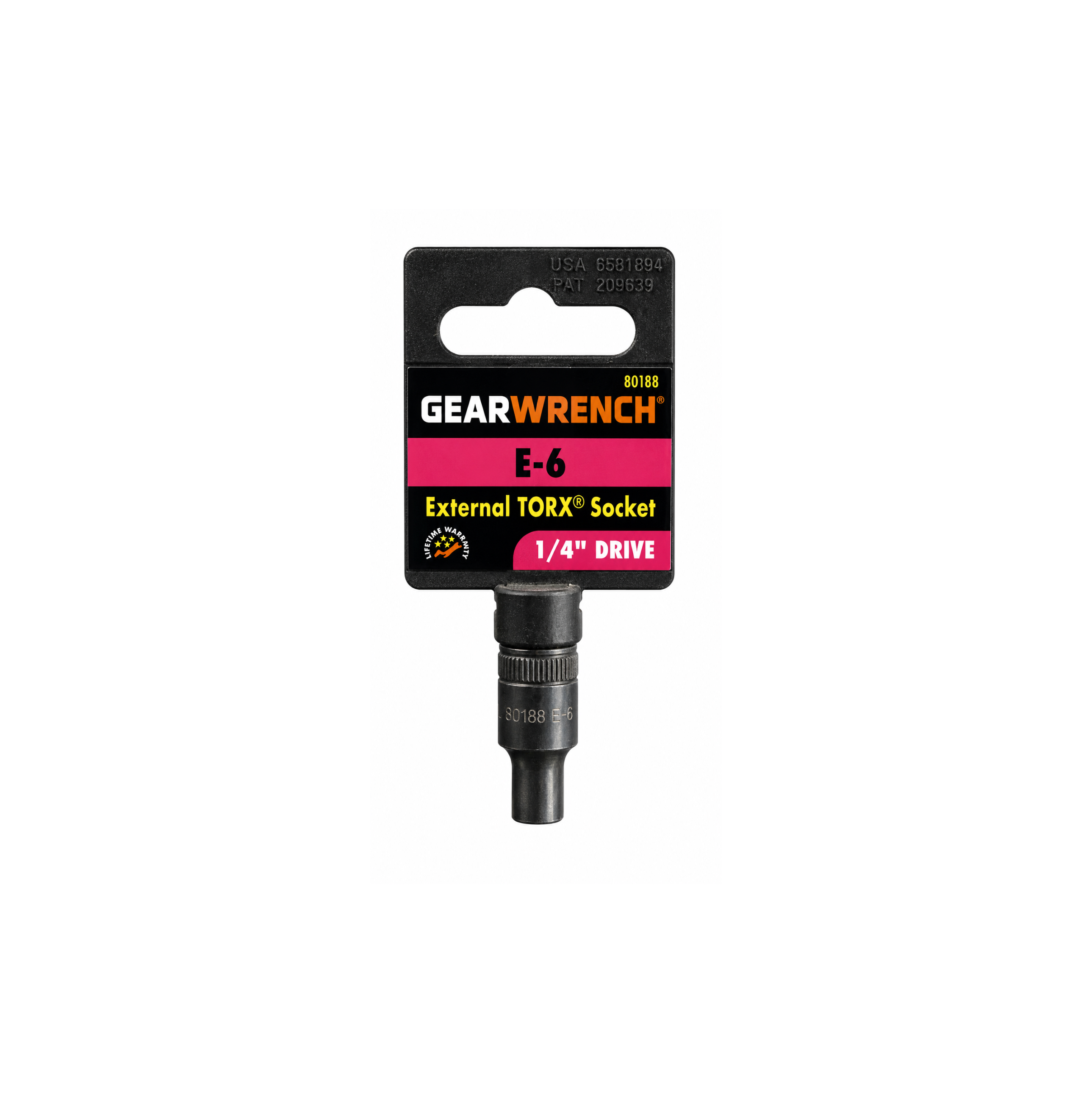 GEARWRENCH E-6 External TORX® Socket, 1/4" Drive (model 80188)
