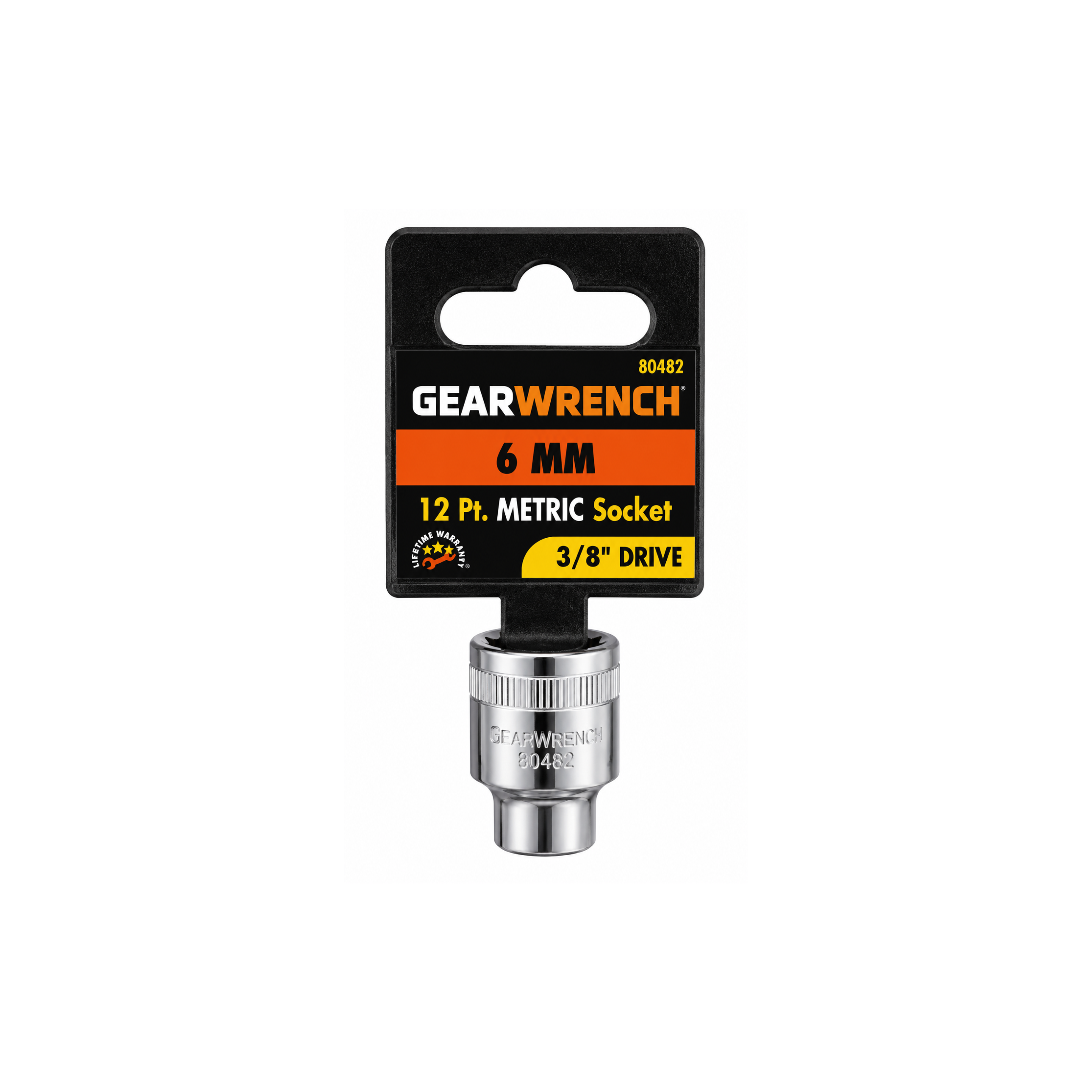 GEARWRENCH 6mm 12-Point Metric Socket, 3/8" Drive (Model 80482)
