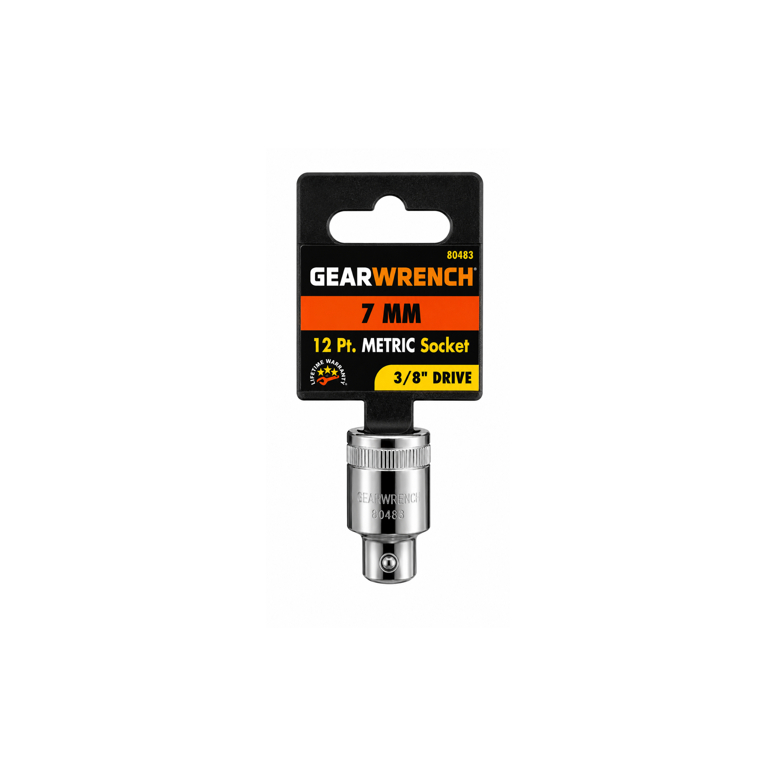 GEARWRENCH 7mm 12-Point Metric Socket, 3/8" Drive (Model 80483)
