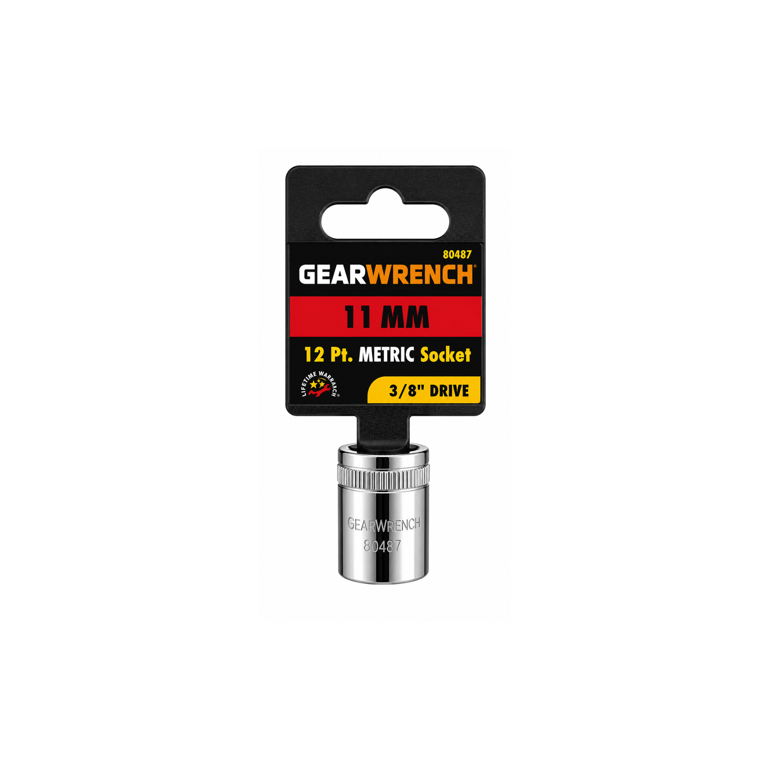GEARWRENCH 11mm 12-Point Metric Socket, 3/8" Drive (Model 80487)