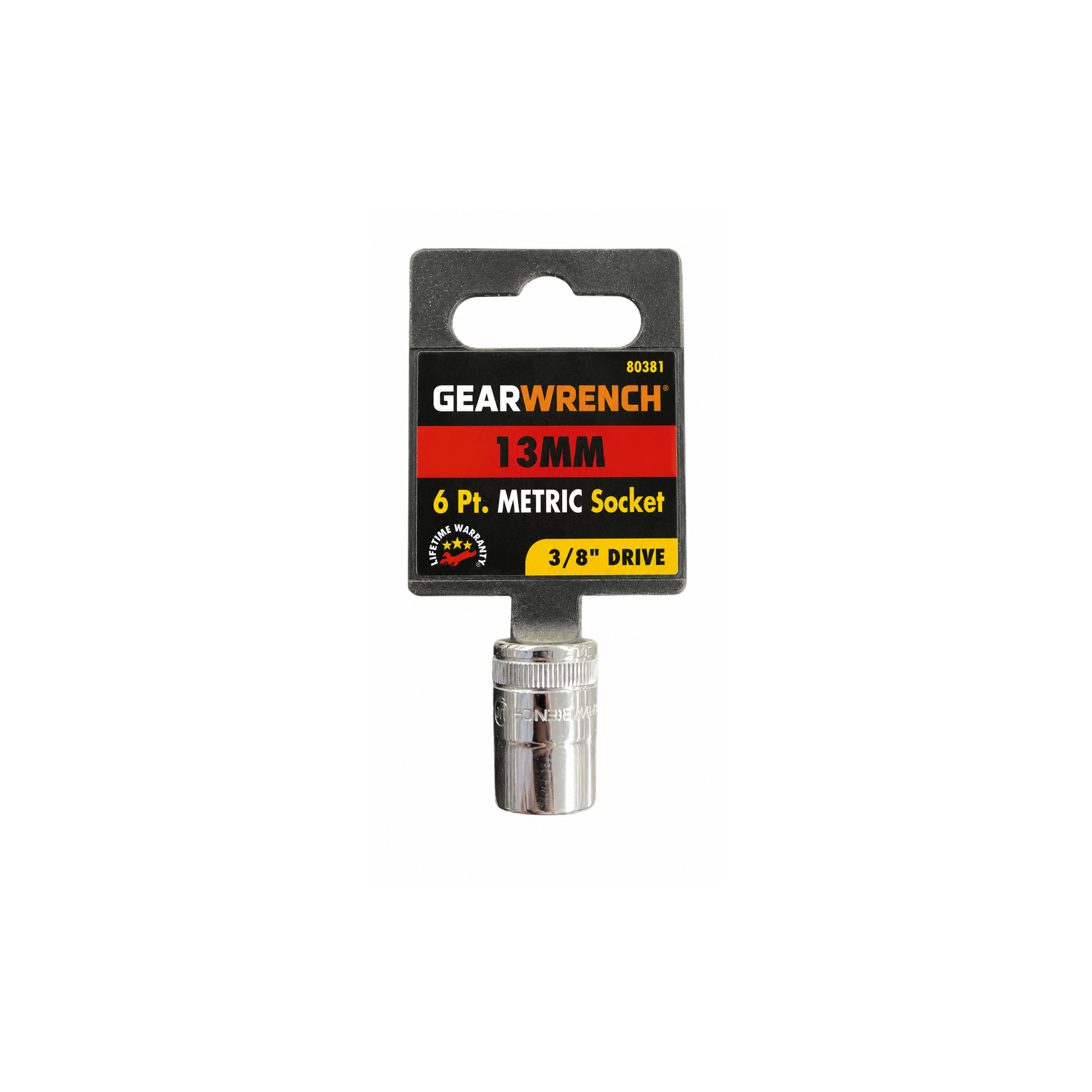 GEARWRENCH 13mm 6-Point Metric Socket, 3/8" Drive (Model 80381)