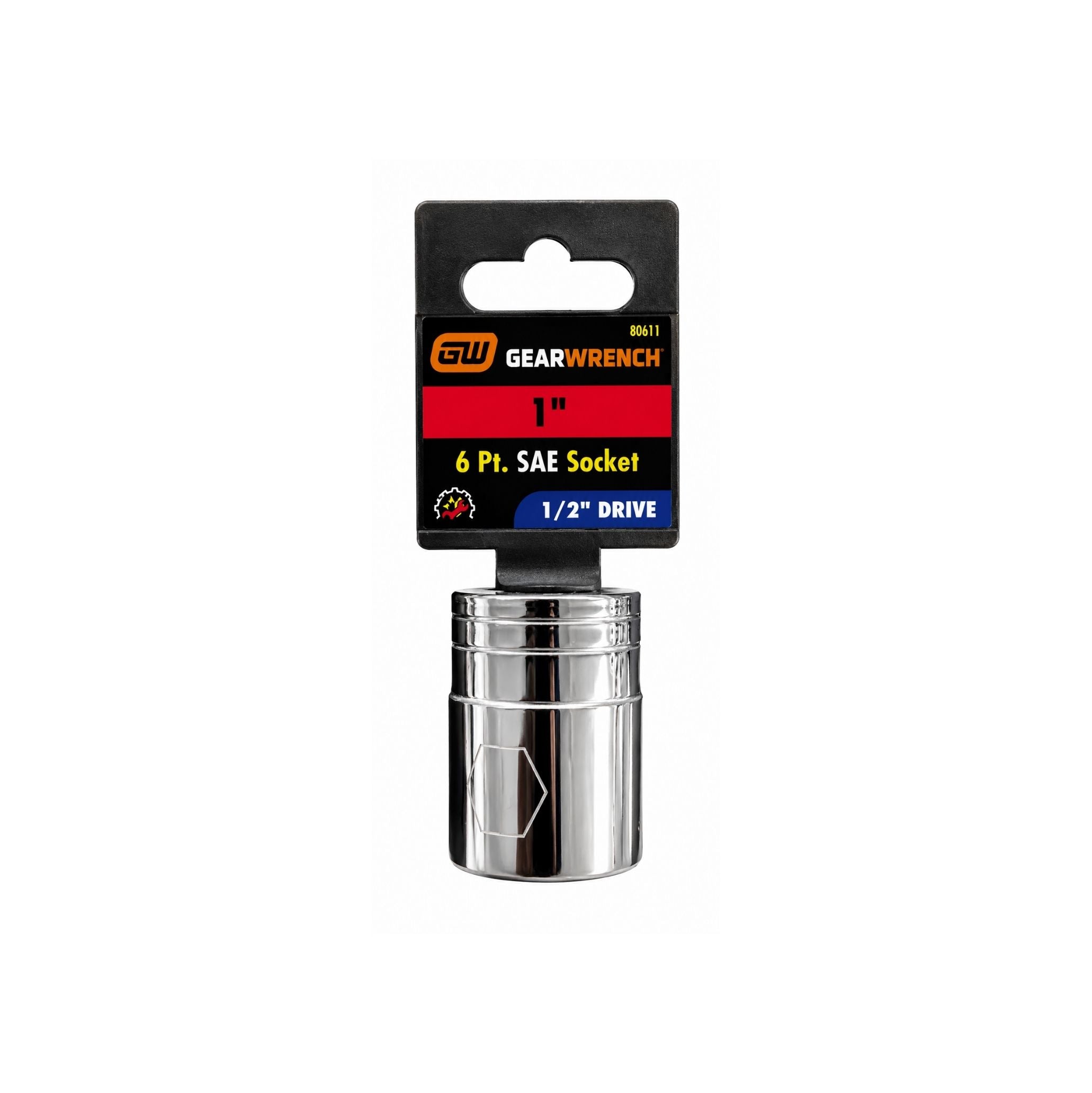 GEARWRENCH 1" SAE Socket, 6-Point, 1/2" Drive (Model 80611)