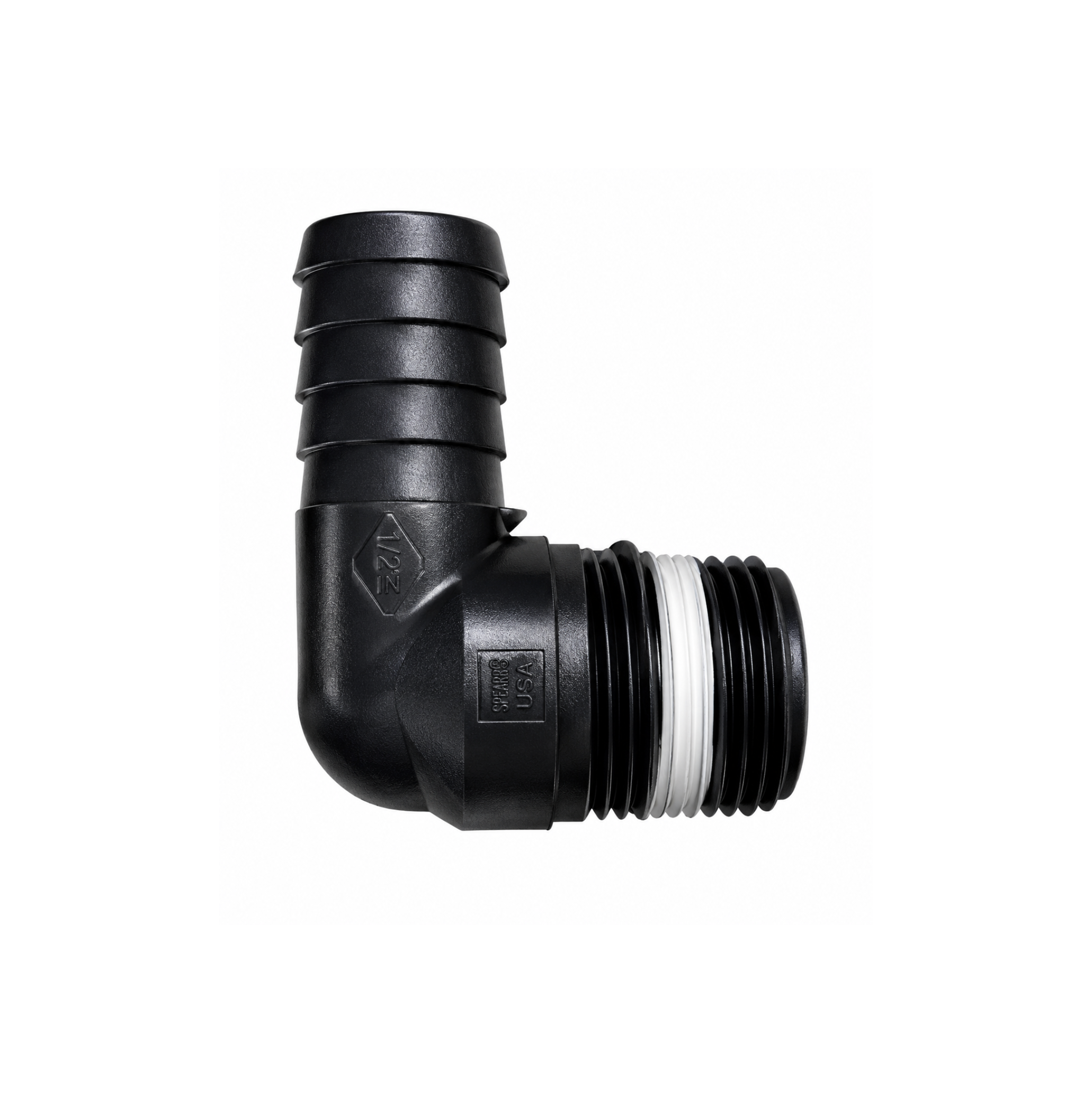 3/4 Barbed Threaded 90 degrees Male