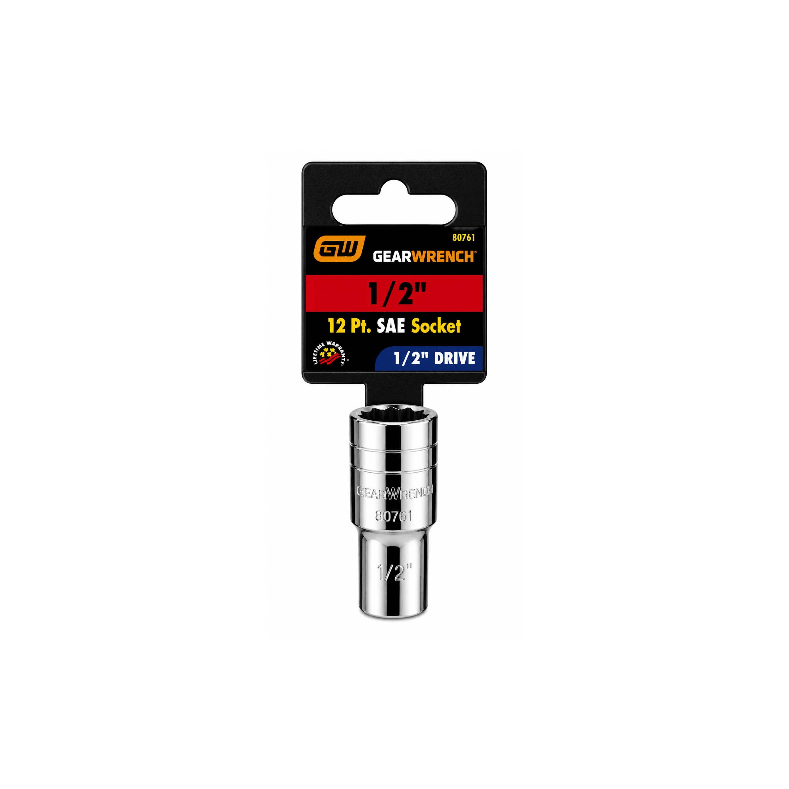 GEARWRENCH 1/2" SAE Socket, 12-Point, 1/2" Drive (Model 80761)