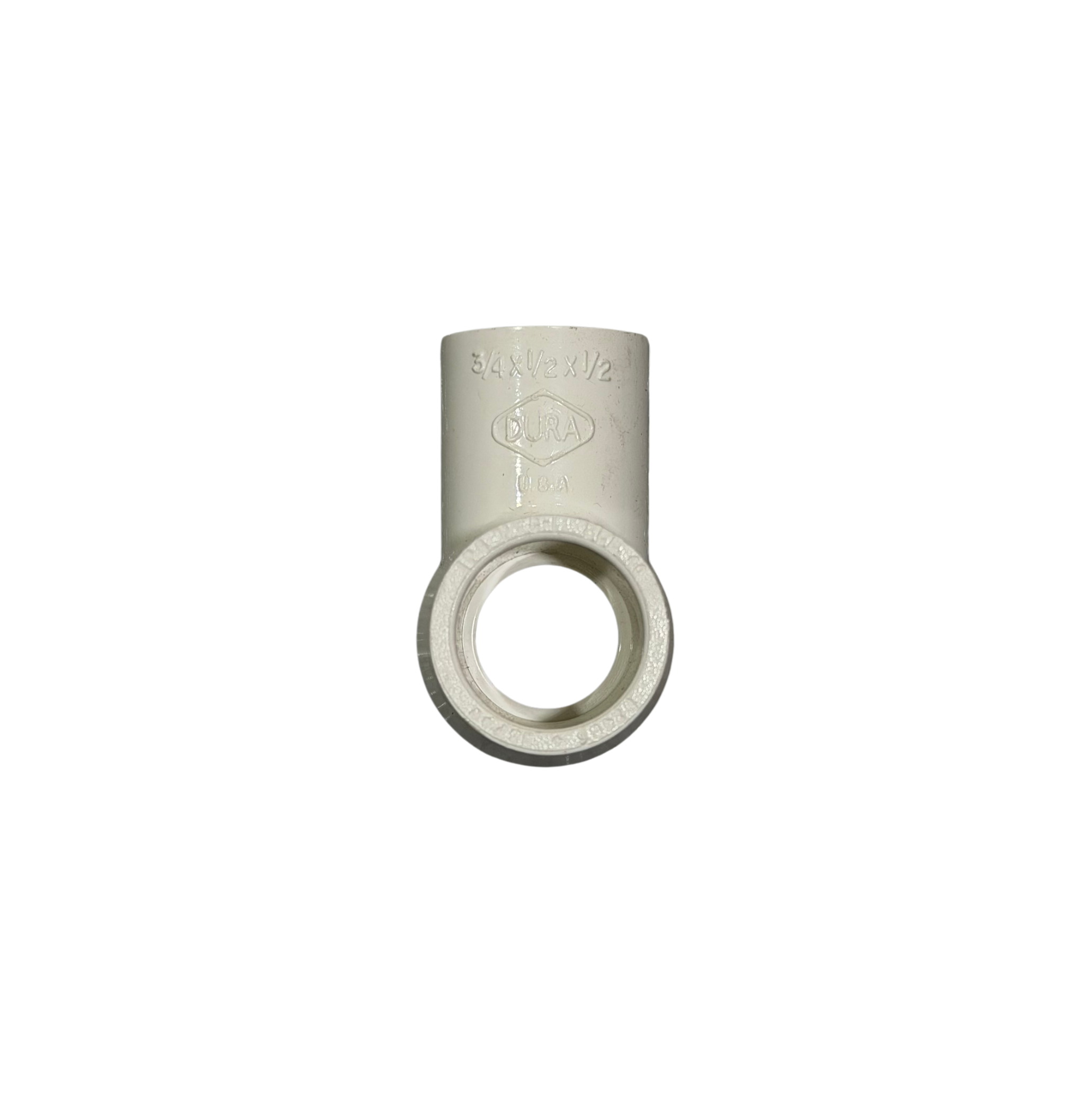3/4" X 1/2" X 1/2" White PVC SCH 40